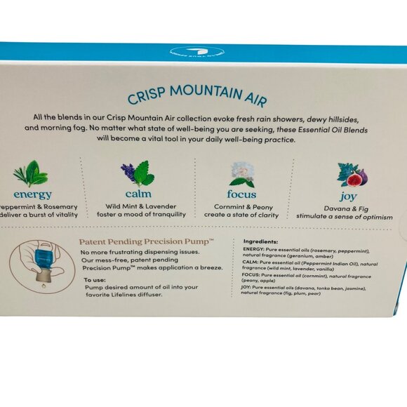 Lifelines Essential Oil Blends Aromatherapy 4 Pack New -Energy, Calm, Focus, Joy - Picture 2 of 3